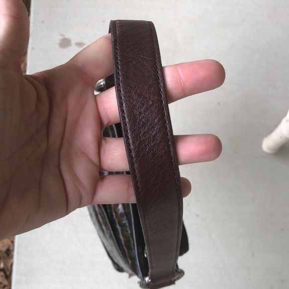 BRIGHTON Reptile Embossed Patent Leather Shoulder Bag - #D723012 - Picture 11 of 15